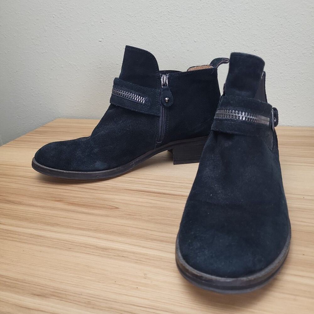 Gentle Souls By Kenneth Cole Womens Penny Black Leather Ankle Booties Size 10 M
